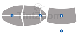 2009 Mercedes S CLASS 4 Door Sedan Window Tint Kit
