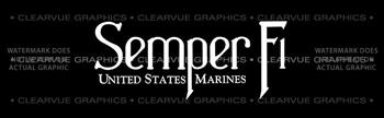 Semper Fi 2 Military Rear Window Graphic