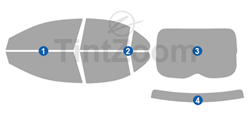 2011 Mitsubishi Lancer 4 Door Sportback Window Tint Kit