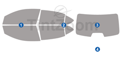 2021 Mitsubishi Mirage G4 4 Door Sedan Window Tint Kit