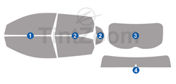 2020 Nissan Rogue Sport 4 Door SUV Window Tint Kit