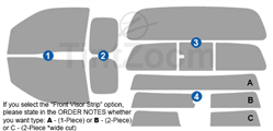 2024 Nissan Frontier 2 Door Extended Cab Window Tint Kit