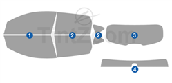 2009 Nissan Qashqai 4 Door SUV Window Tint Kit