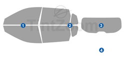 2021 Nissan Rogue 4 Door SUV Window Tint Kit