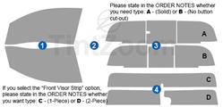 2017 Nissan Titan 2 Door Standard Cab Window Tint Kit