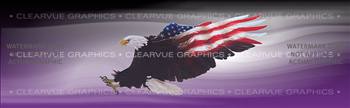 Wings of Freedom Purple Patriotic Rear Window Graphic