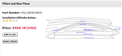 2022 TESLA MODEL S LONG RANGE PILLARS AND REAR PIECE