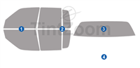 1990 Plymouth Acclaim 4 Door Sedan Window Tint Kit