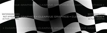 Checkered Flag with Dark Center Racing Rear Window Graphic