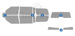2022 Rivian R1S 4 Door SUV Window Tint Kit