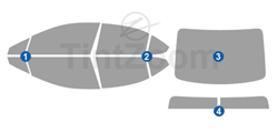 2023 Subaru Impreza WRX 4 Door Sedan Window Tint Kit