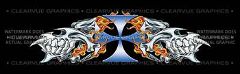 Flaming Skulls Tattoo Rear Window Graphic