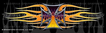Flame Maltese 2 Tattoo Rear Window Graphic