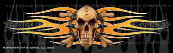 Pierced Skull Tattoo Rear Window Graphic