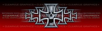 Iron Cross Red Tattoo Rear Window Graphic