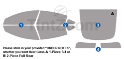 2024 Tesla Model 3 (New Gen) 4 Door Sedan Window Tint Kit