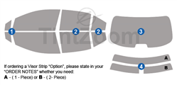2024 Toyota Corolla 4 Door Sedan Window Tint Kit