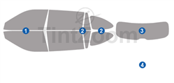 2021 Toyota Highlander 4 Door SUV Window Tint Kit