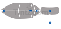 2021 Toyota Rav4 Prime 4 Door SUV Window Tint Kit