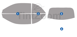 2003 Toyota Solara 2 Door Convertible Window Tint Kit