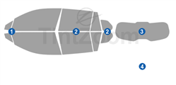 2024 Toyota Corolla Cross 4 Door SUV Window Tint Kit