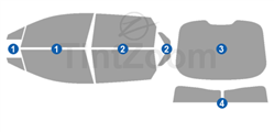 2023 Toyota BZ4X 4 Door SUV Window Tint Kit