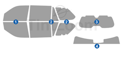 2024 Toyota Sequoia 4 Door SUV Window Tint Kit