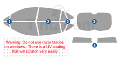 2024 Toyota Venza 4 Door SUV Window Tint Kit