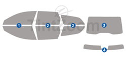 2020 Volvo V90 4 Door Wagon Window Tint Kit