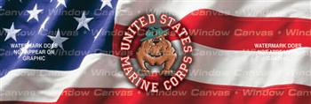 USMC Bulldog Military Rear Window Graphic