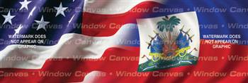 Amer. Pride, Hatian Hrtg. Flag Rear Window Graphic