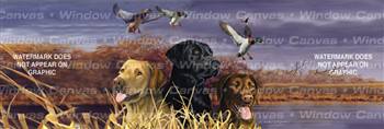 Labs In Marsh Dog Rear Window Graphic