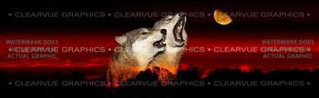 Alpha Male Howl Wildlife Rear Window Graphic