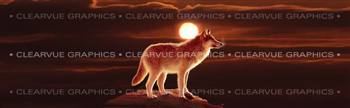 Sunset Wolf Wildlife Rear Window Graphic