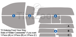 2023 Chevrolet Colorado 2 Door Extended Cab Precut Tint Kit
