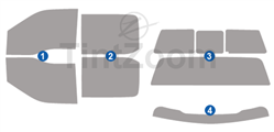 2021 Ford F550 4 Door Crew Cab Window Tint Kit