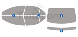 2010 Mitsubishi Lancer Evolution 4 Door Sedan Window Tint Kit
