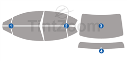 2021 Subaru WRX 4 Door Sedan Window Tint Kit