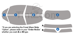 2022 Fiat 500X 4 Door Hatch Window Tint Kit