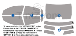 2018 Honda Civic 4 Door Sedan Window Tint Kit