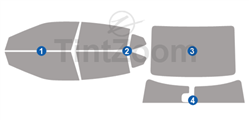 2016 Nissan Maxima 4 Door Sedan Window Tint Kit