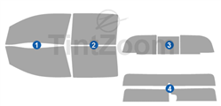 2021 Nissan Titan 4 Door Crew Cab Window Tint Kit