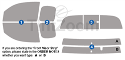 2017 Toyota Tacoma 2 Door Extended Cab Window Tint Kit