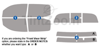 2016 Toyota Tacoma 4 Door Crew Cab Window Tint Kit