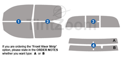 2020 Toyota Tacoma 4 Door Crew Cab Window Tint Kit