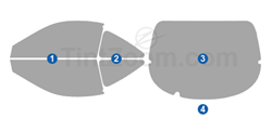2001 Acura Integra 2 Door Hatch Window Tint Kit