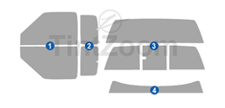 2001 Chevrolet S-10 2 Door Extended Cab Precut Tint Kit