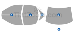 2001 Audi A4 4 Door Sedan Window Tint Kit