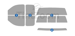 2007 Chevrolet Silverado 2500 2 Door Extended Cab Precut Tint Kit