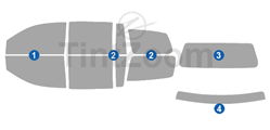2005 Dodge Durango 4 Door SUV Window Tint Kit